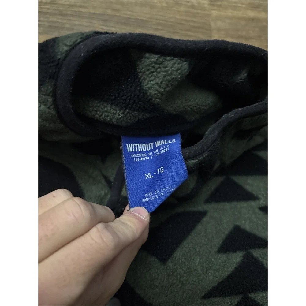 Without Walls Printed Mock Snap Polar Synchilla Fleece Urban Outfitters XL Aztec